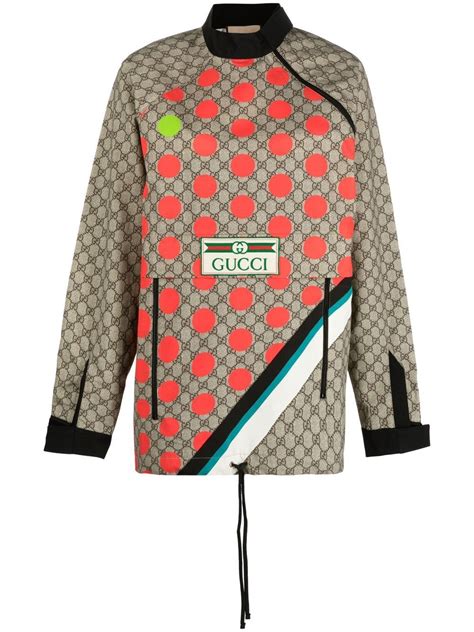 gucci monogram jacket gold|Gucci long sleeve logo shirt.